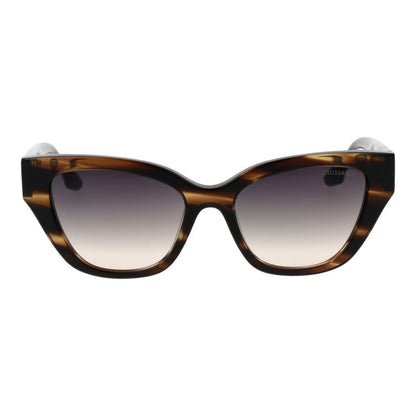 Trussardi Women’s Sunglasses – Brown Cat Eye Frame, Grey Gradient Lenses