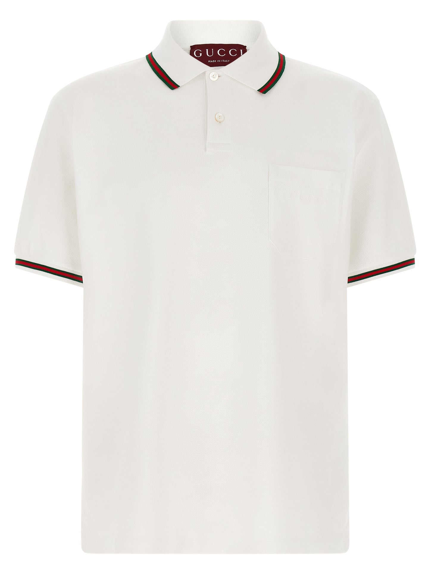 Gucci White Cotton Piqué Polo Shirt