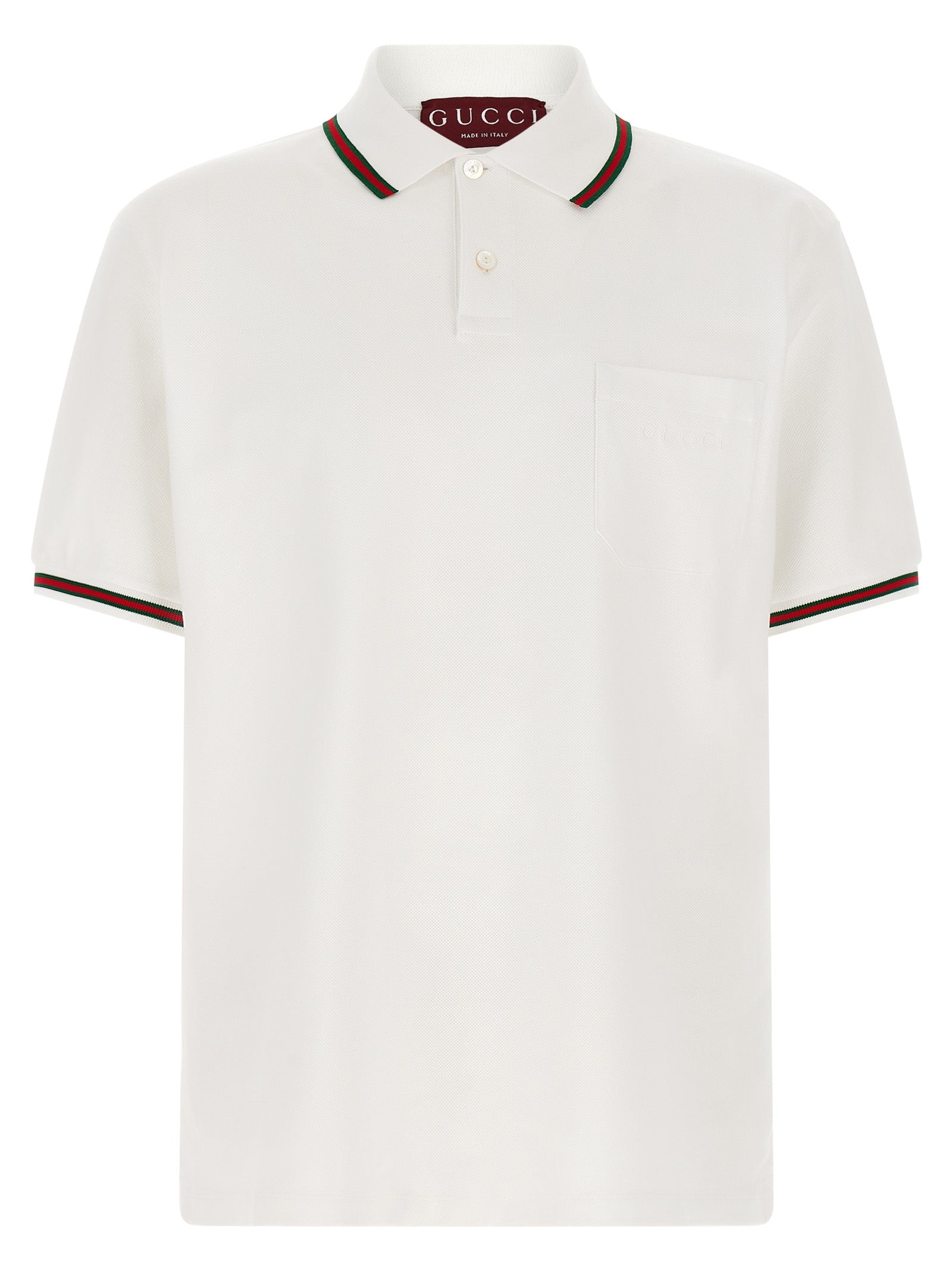 Gucci White Cotton Piqué Polo Shirt