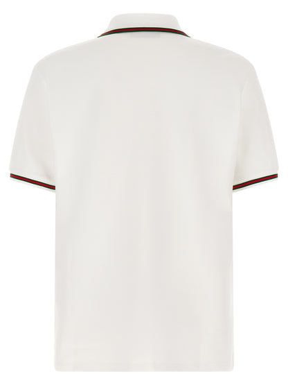 Gucci White Cotton Piqué Polo Shirt