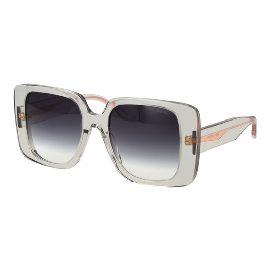 Trussardi Women’s Sunglasses – Gray Acetate Frame, Blue Gradient Lenses