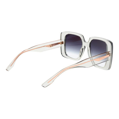 Trussardi Women’s Sunglasses – Gray Acetate Frame, Blue Gradient Lenses