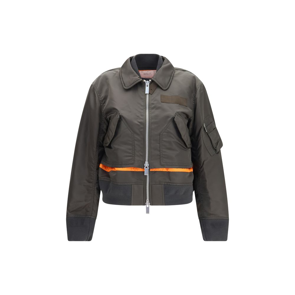 Sacai Bicolor Nylon Bomber Jacket - Women’s Size 3
