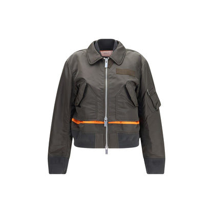 Sacai Bicolor Nylon Bomber Jacket - Women’s Size 3