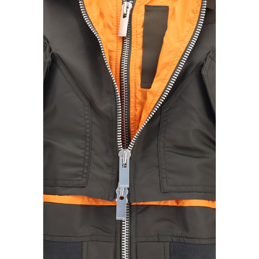 Sacai Bicolor Nylon Bomber Jacket - Women’s Size 3