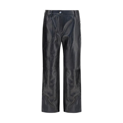 Magda Butrym Black Straight Leg Leather Pants