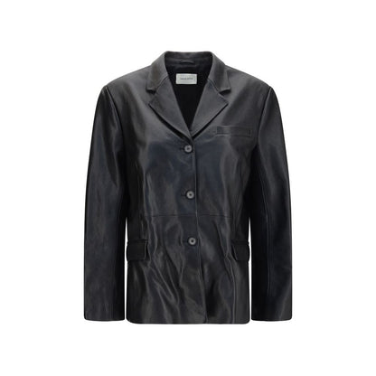 Magda Butrym Black Lambskin Blazer Jacket