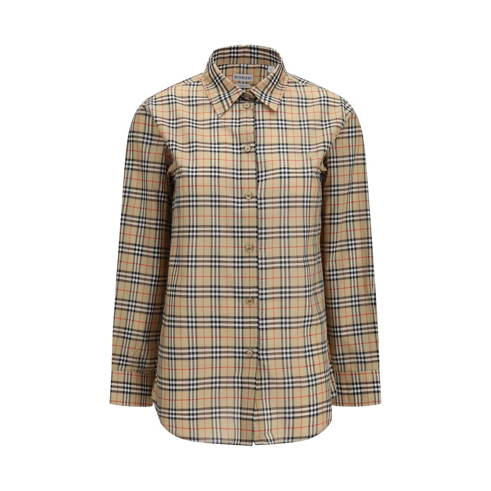 Burberry Beige Cotton Check Shirt