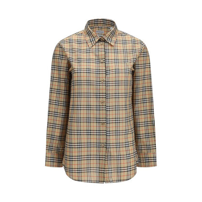 Burberry Beige Cotton Check Shirt