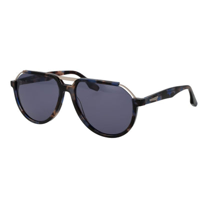 Trussardi Men’s Sunglasses – Brown Aviator Frame, Blue Lenses