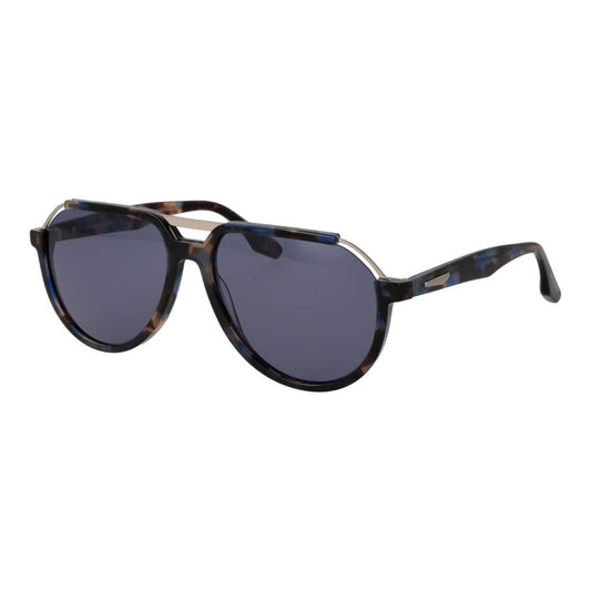 Trussardi Men’s Sunglasses – Brown Aviator Frame, Blue Lenses