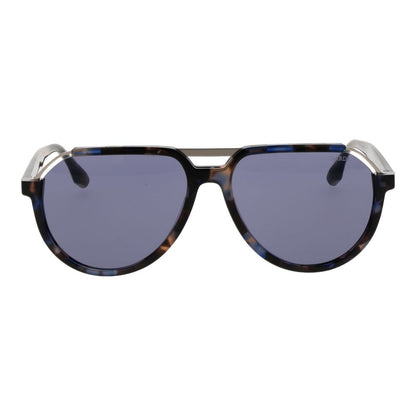 Trussardi Men’s Sunglasses – Brown Aviator Frame, Blue Lenses