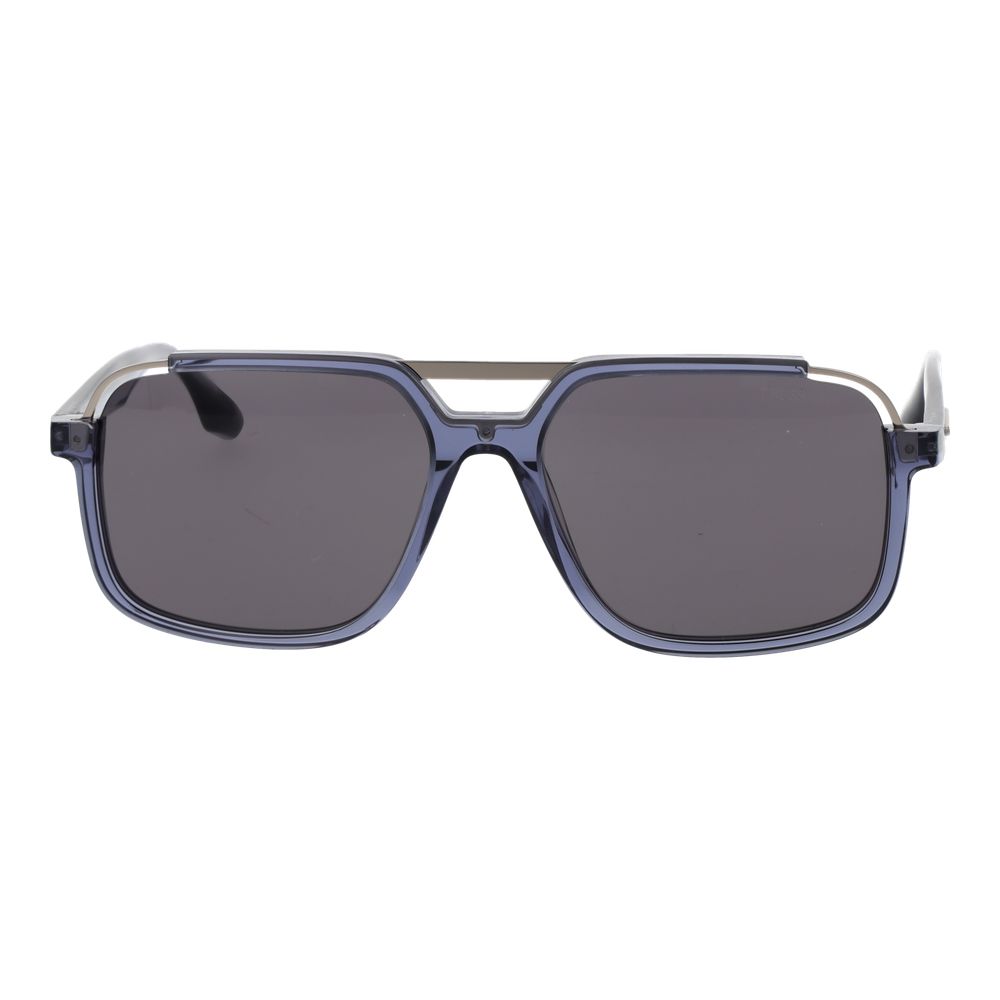 Trussardi Men's Sunglasses – Blue Acetate & Stainless Steel, Grey Lenses