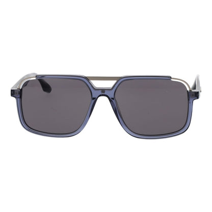 Trussardi Men's Sunglasses – Blue Acetate & Stainless Steel, Grey Lenses