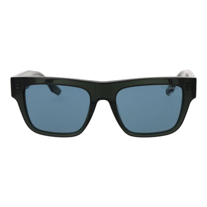 Trussardi Unisex Sunglasses – Green Bicolor Frame, Blue Lenses