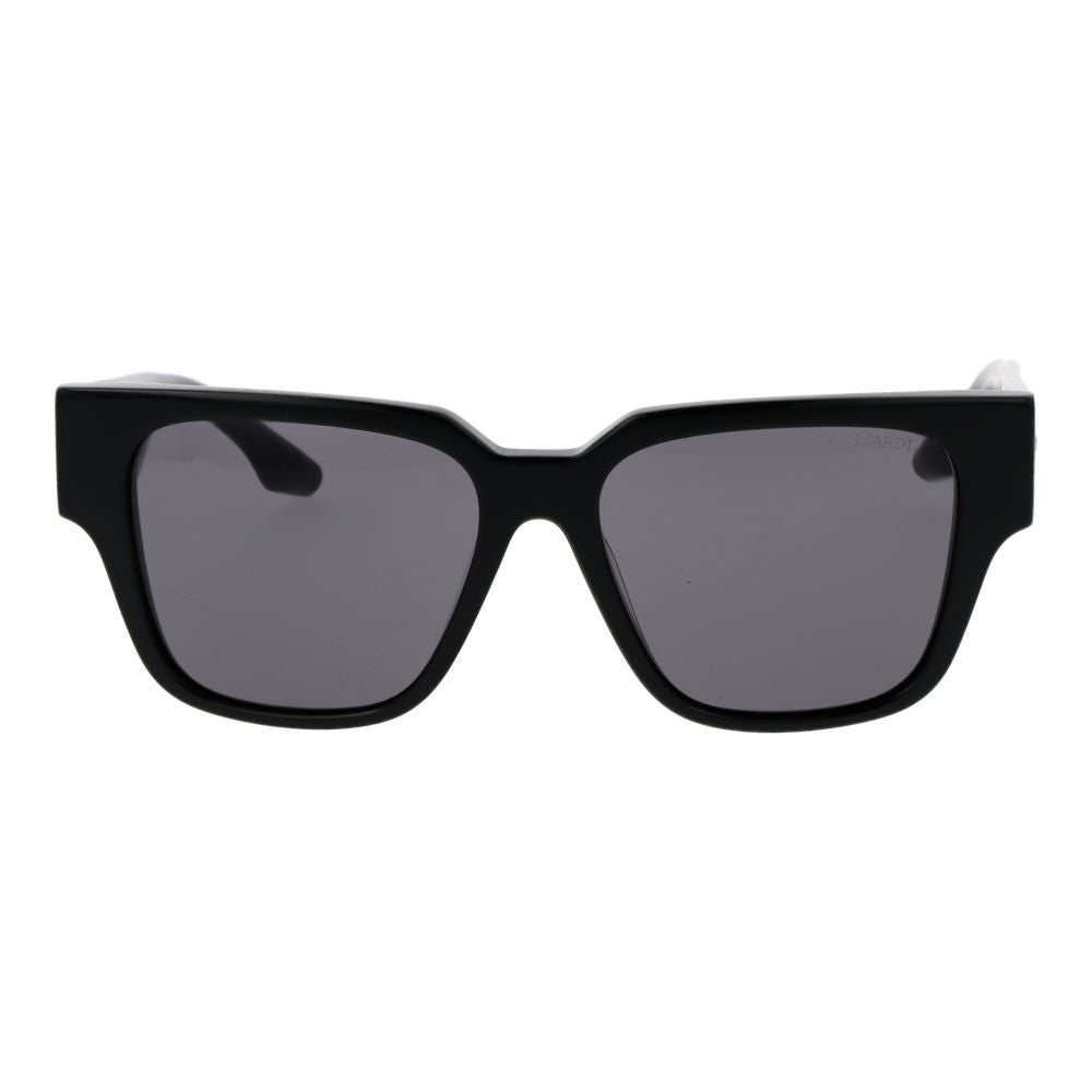 Trussardi Women’s Sunglasses – Black Square Frame, Grey Lenses