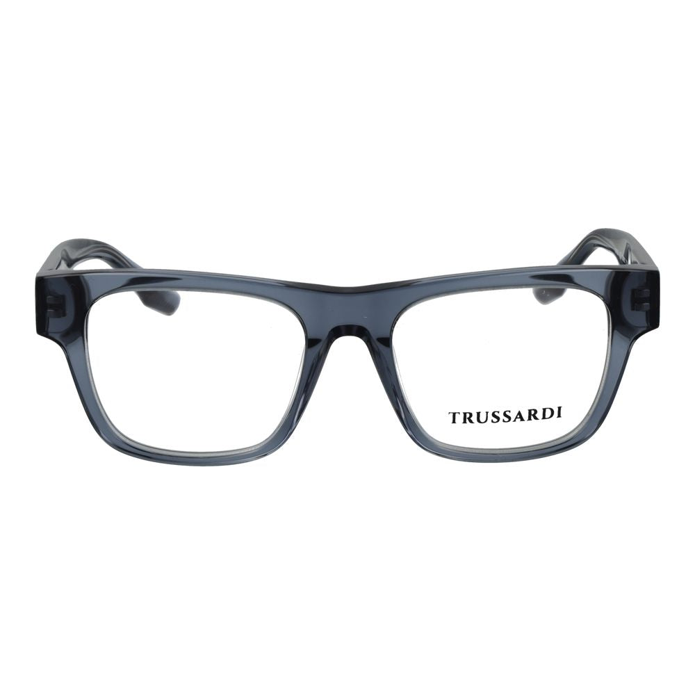 Trussardi Men’s Optical Glasses – Grey Square Frame, 50mm