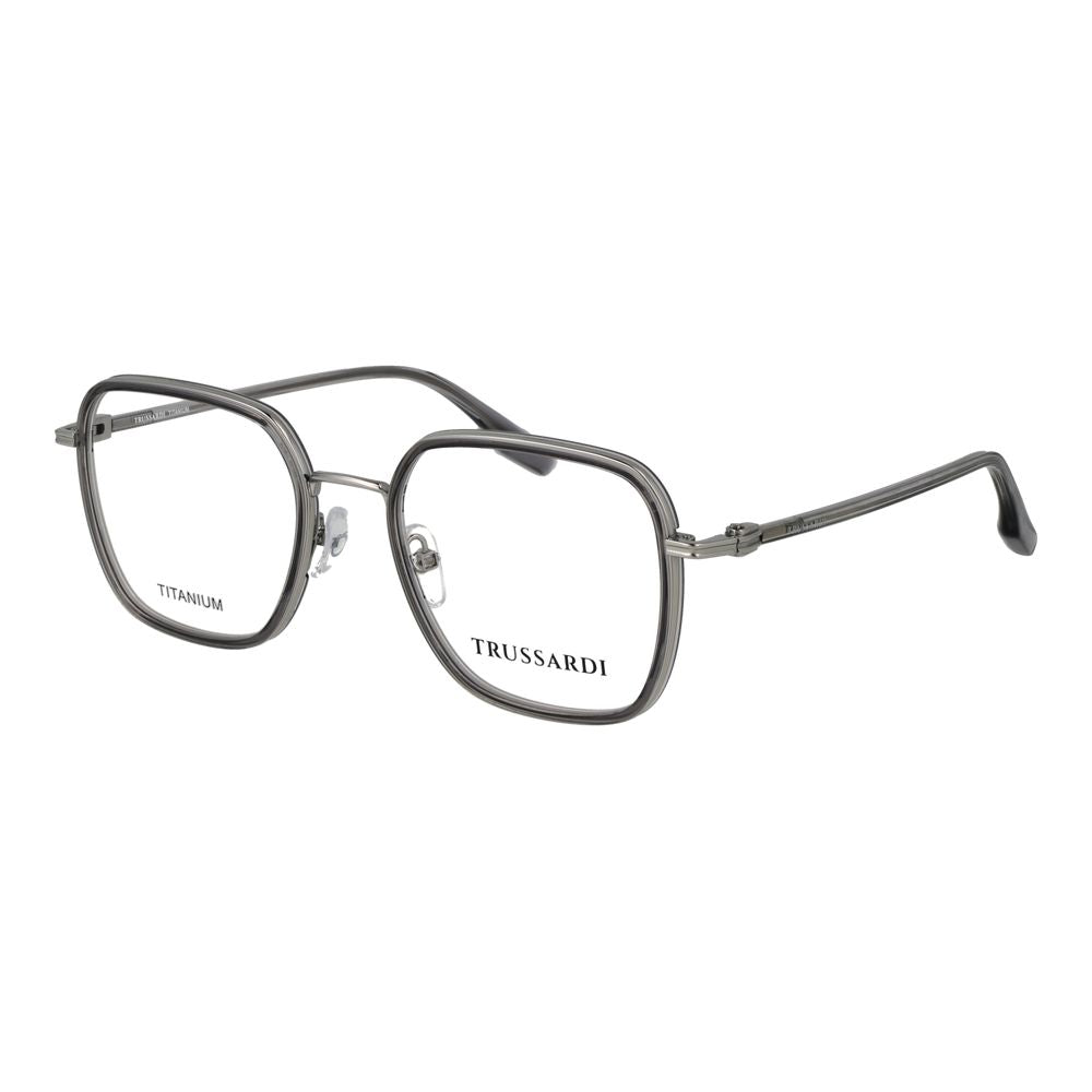 Trussardi Unisex Optical Glasses – Grey Square Frame, 52mm