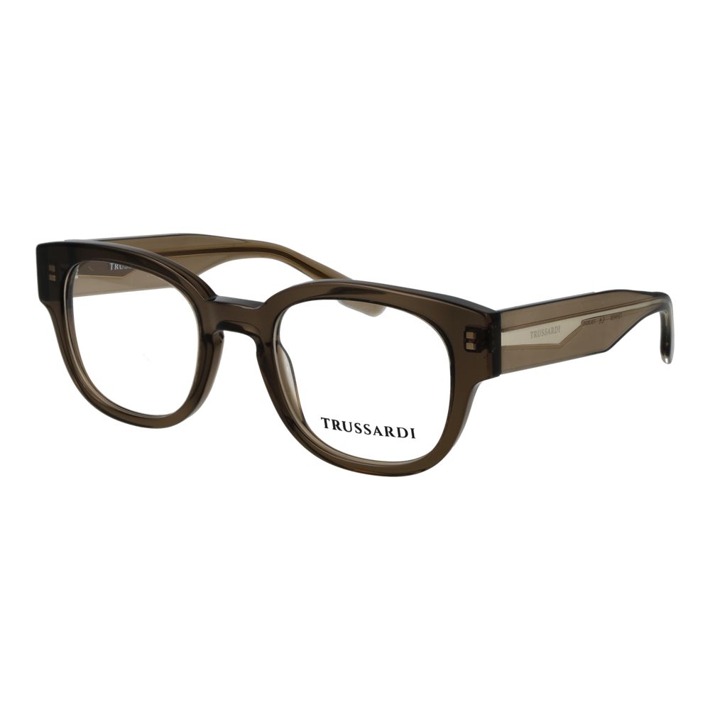 Trussardi Army Acetate Glasses – Olive Full-Rim Frames