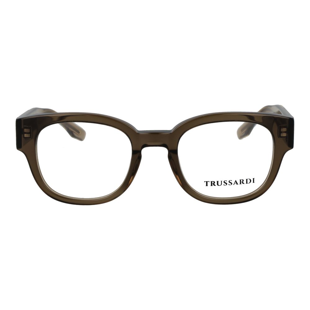 Trussardi Army Acetate Glasses – Olive Full-Rim Frames