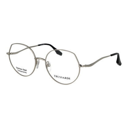 Trussardi Women’s Optical Glasses – Silver Round Frame, 54mm