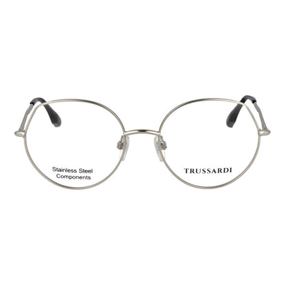 Trussardi Women’s Optical Glasses – Silver Round Frame, 54mm