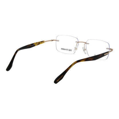 Trussardi Men’s Optical Glasses – Gold Rimless Frames, 54mm