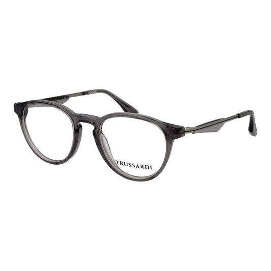 Trussardi Men’s Optical Glasses – Grey Round Frame, 48mm