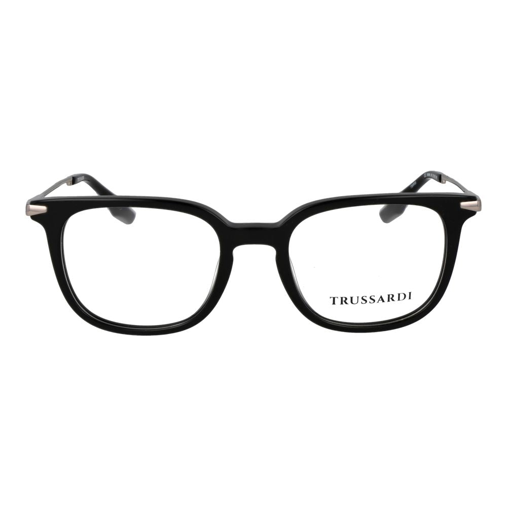Trussardi Men’s Optical Glasses – Black Square Frame, 51mm