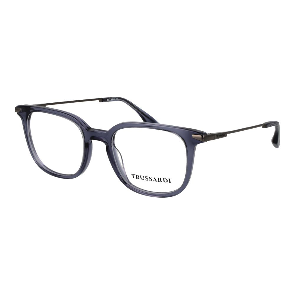 Trussardi Men’s Optical Glasses – Blue Square Frame, 51mm