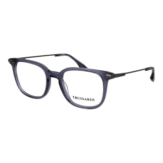 Trussardi Men’s Optical Glasses – Blue Square Frame, 51mm