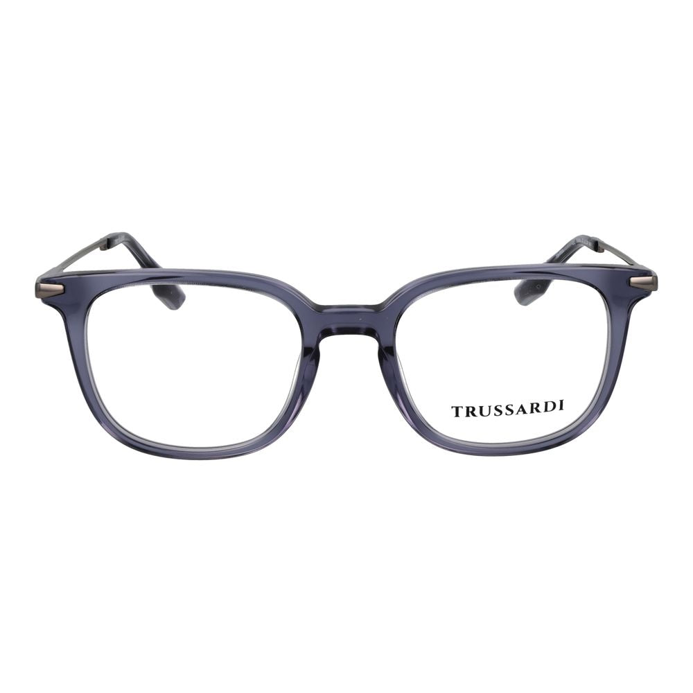 Trussardi Men’s Optical Glasses – Blue Square Frame, 51mm
