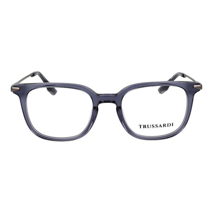 Trussardi Men’s Optical Glasses – Blue Square Frame, 51mm