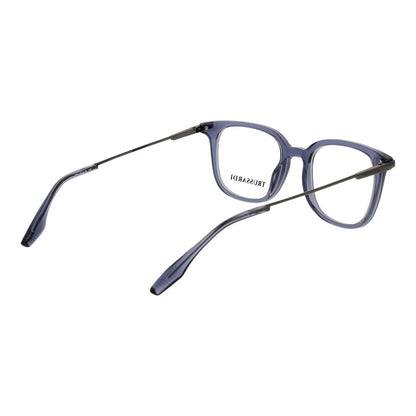 Trussardi Men’s Optical Glasses – Blue Square Frame, 51mm