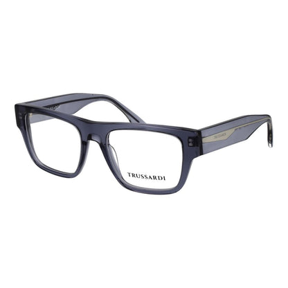 Trussardi Unisex Blue Acetate Glasses – Square Full-Rim, 52mm