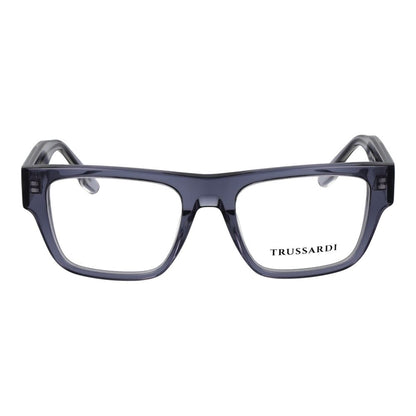 Trussardi Unisex Blue Acetate Glasses – Square Full-Rim, 52mm