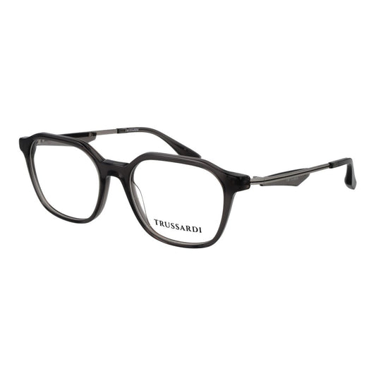 Trussardi Men’s Optical Glasses – Gray Square Frame, 52mm