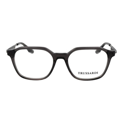 Trussardi Men’s Optical Glasses – Gray Square Frame, 52mm