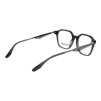 Trussardi Men’s Optical Glasses – Gray Square Frame, 52mm