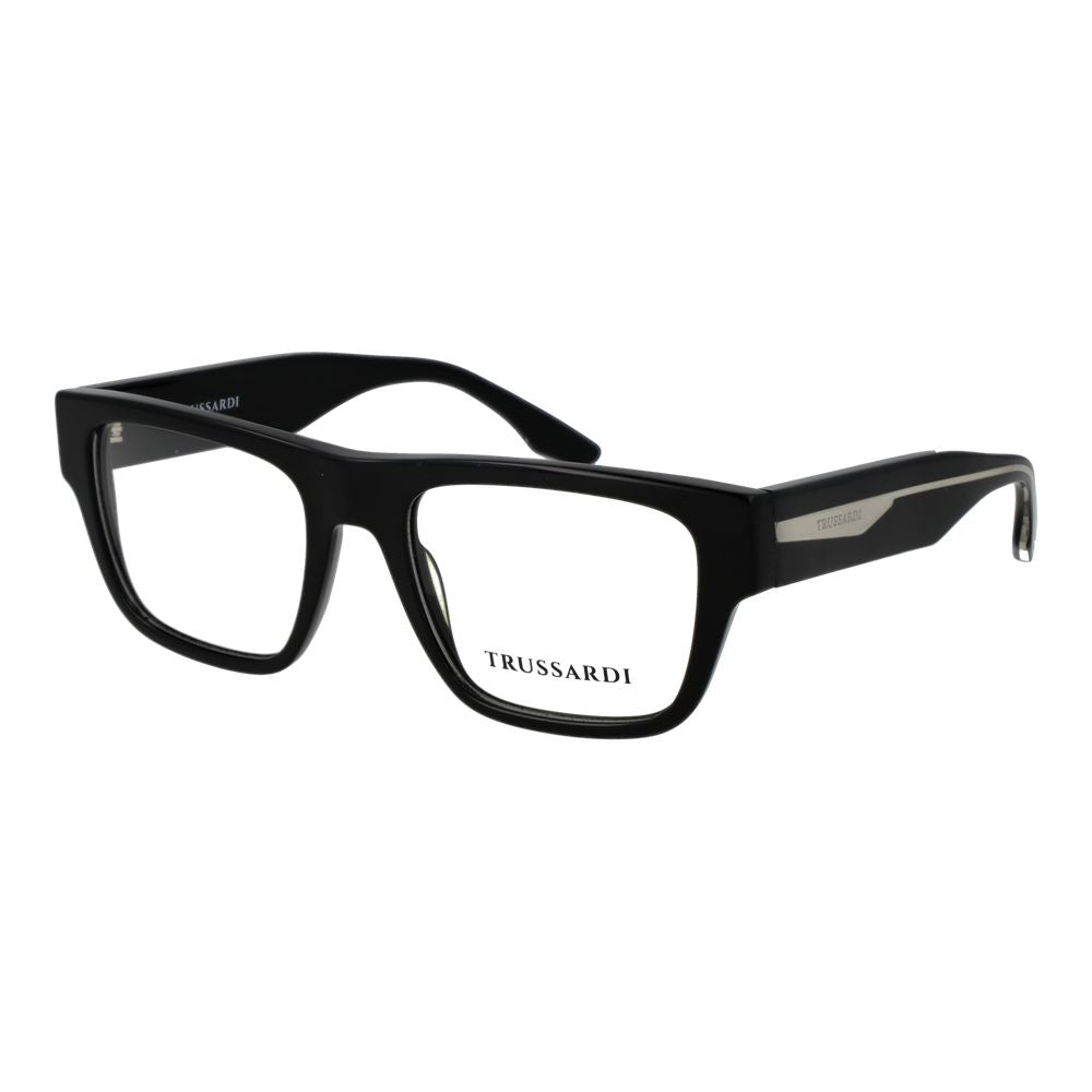 Trussardi Black Acetate Glasses – Square Full-Rim Frames