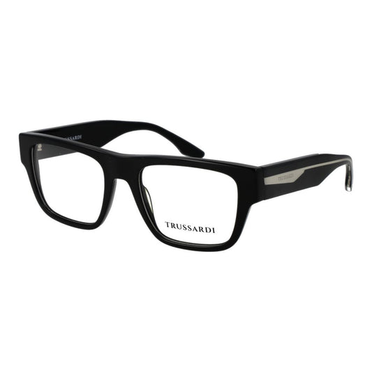 Trussardi Black Acetate Glasses – Square Full-Rim Frames