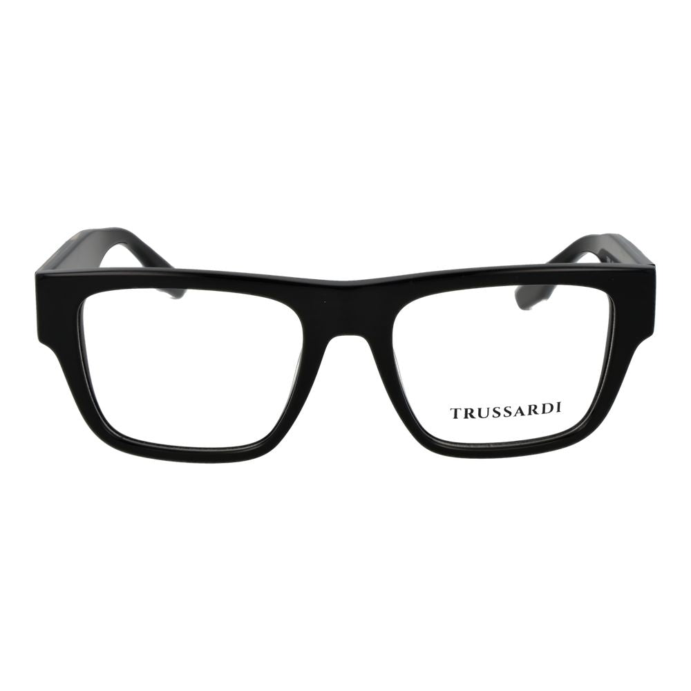 Trussardi Black Acetate Glasses – Square Full-Rim Frames