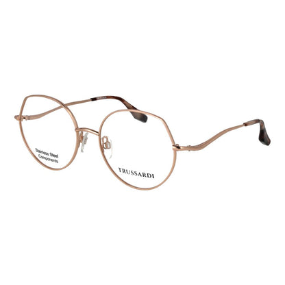 Trussardi Women’s Optical Glasses – Rose Gold Round Frame, 54mm