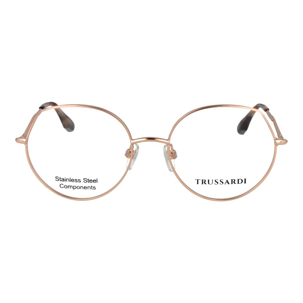 Trussardi Women’s Optical Glasses – Rose Gold Round Frame, 54mm