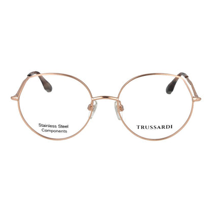 Trussardi Women’s Optical Glasses – Rose Gold Round Frame, 54mm