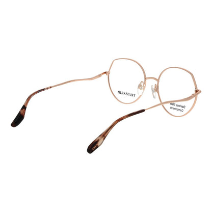 Trussardi Women’s Optical Glasses – Rose Gold Round Frame, 54mm