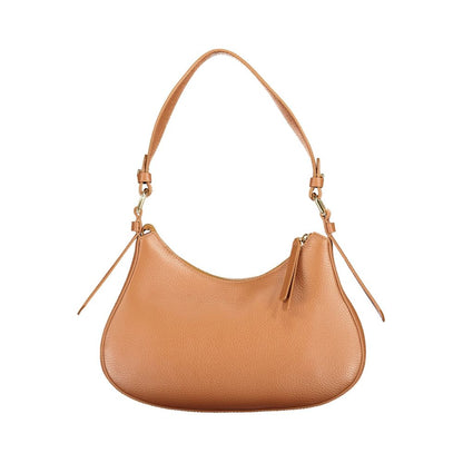 Coccinelle Brown Leather Handbag - MAVERY Pocket Bag