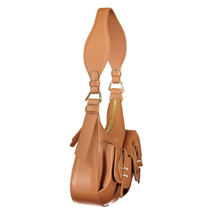 Coccinelle Brown Leather Handbag - MAVERY Pocket Bag