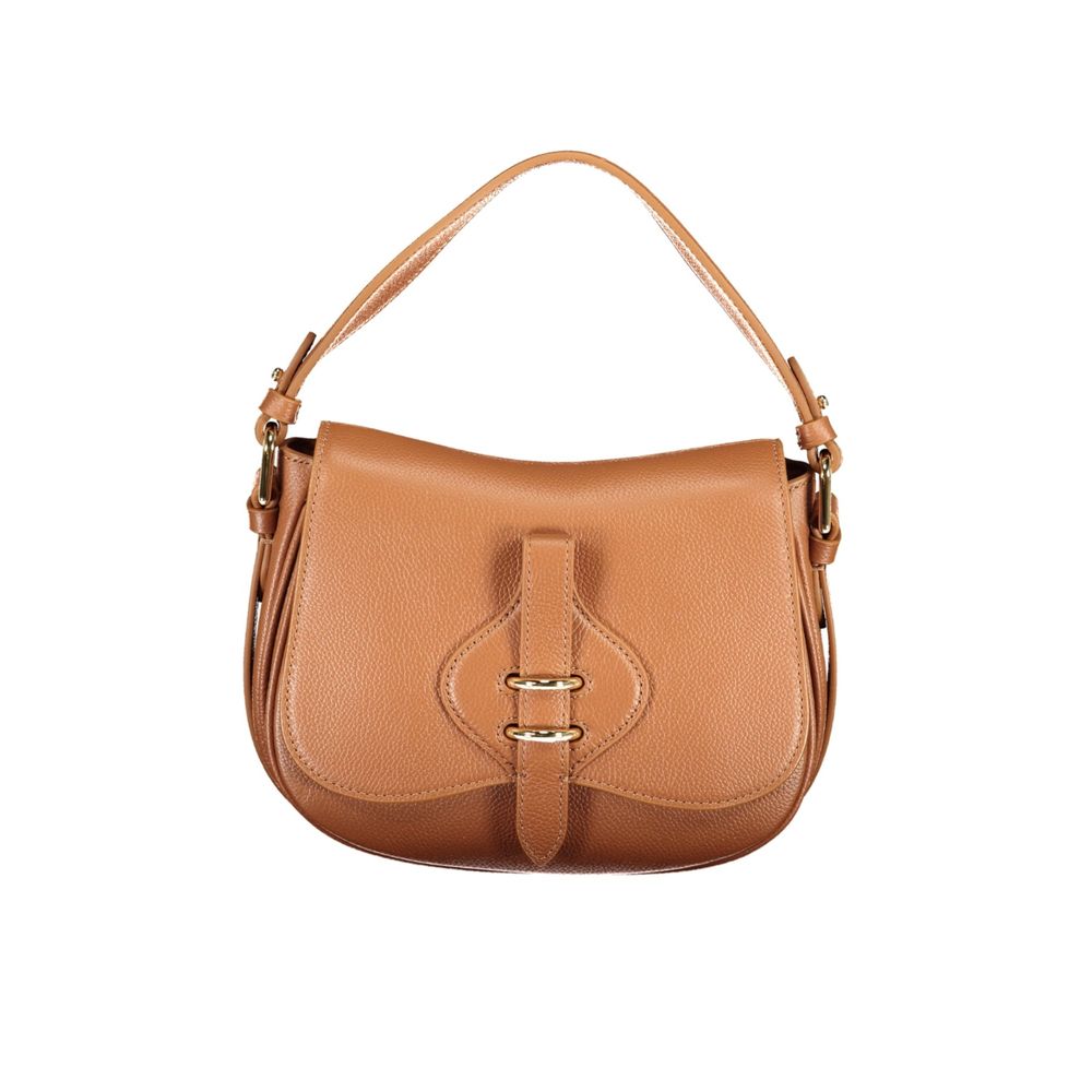 Coccinelle Brown Leather Handbag - MAVERY BAG