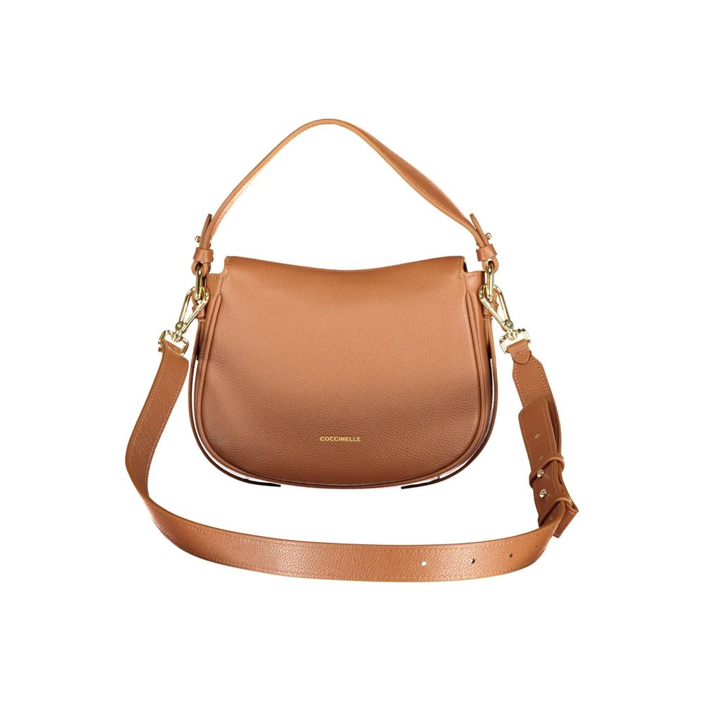 Coccinelle Brown Leather Handbag - MAVERY BAG